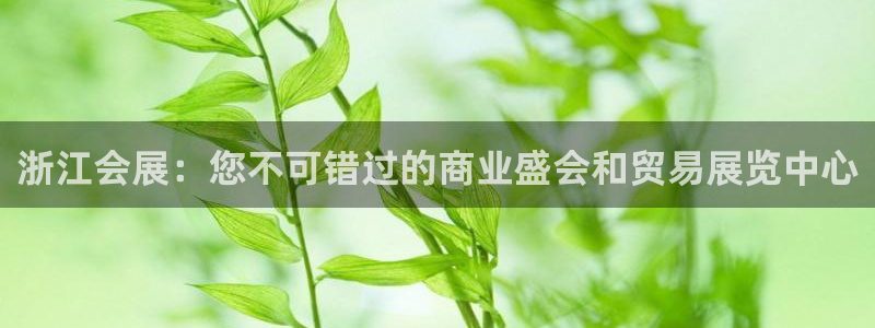 果博注册平台怎么注册的：浙江会展：您不可